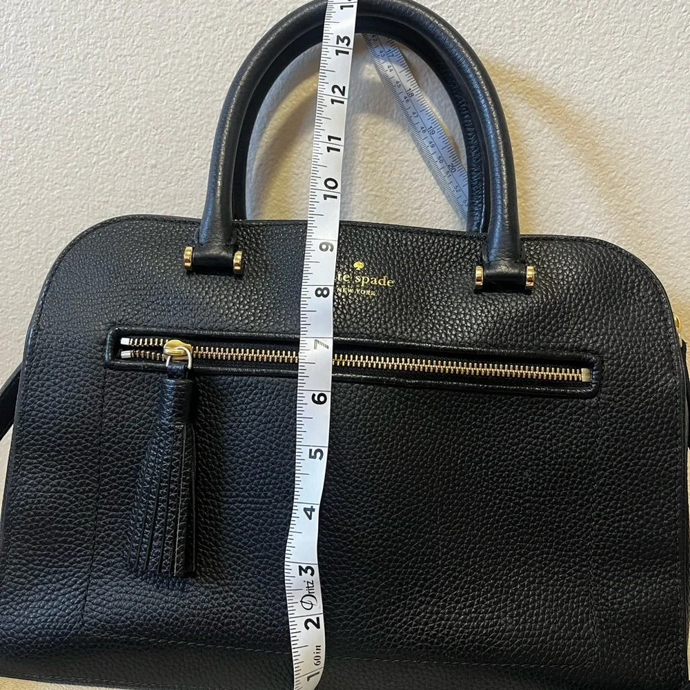 Kate Spate Chester Street Black Pebbled Leather Bag Satchel Handbag